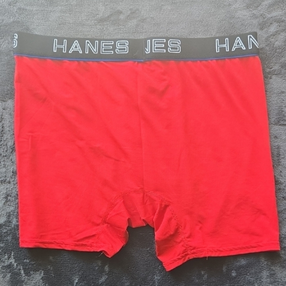 Hanes Vibrant Red Boxer Briefs Stretchy Comfort - Picture 5 of 5